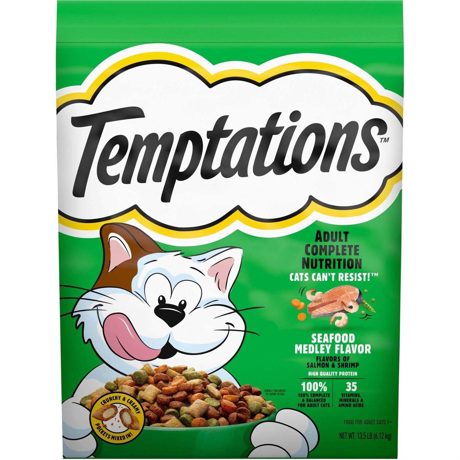 Temptations Complete Nutrition Seafood Medley Flavor Adult Dry Cat Food - Pet Supplies online store