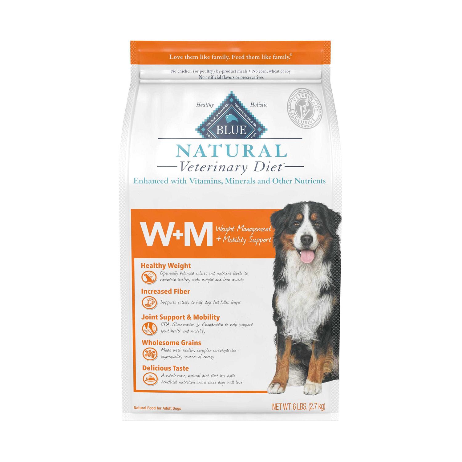 Blue Buffalo Natural Veterinary Diet W+M Weight Management + Mobility Support Dry Dog Food - Pet Supplies online store