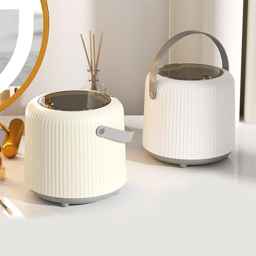Small Trash Can with Lid, Desktop Small Trash Can, Mini Trash Can with Lid Removable Small Garbage Can for Bathroom, Office, Kitchen, Desk, Car
