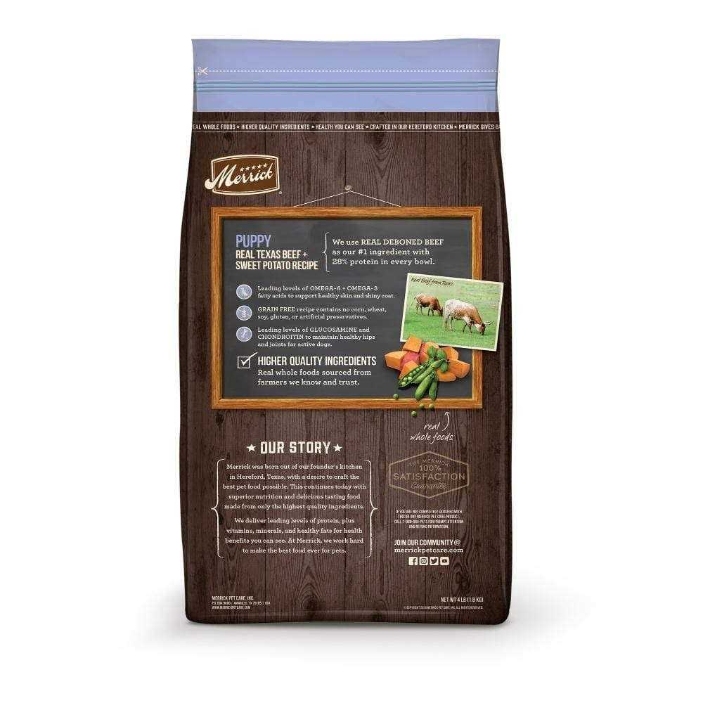 Merrick Grain Free Real Beef & Sweet Potato Puppy Recipe Dry Dog Food - Pet Supplies online store