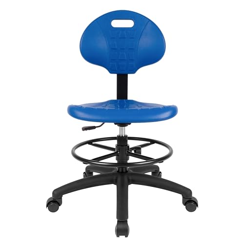 Deluxe Polyurethane Drafting Lab Stool Chair, 18