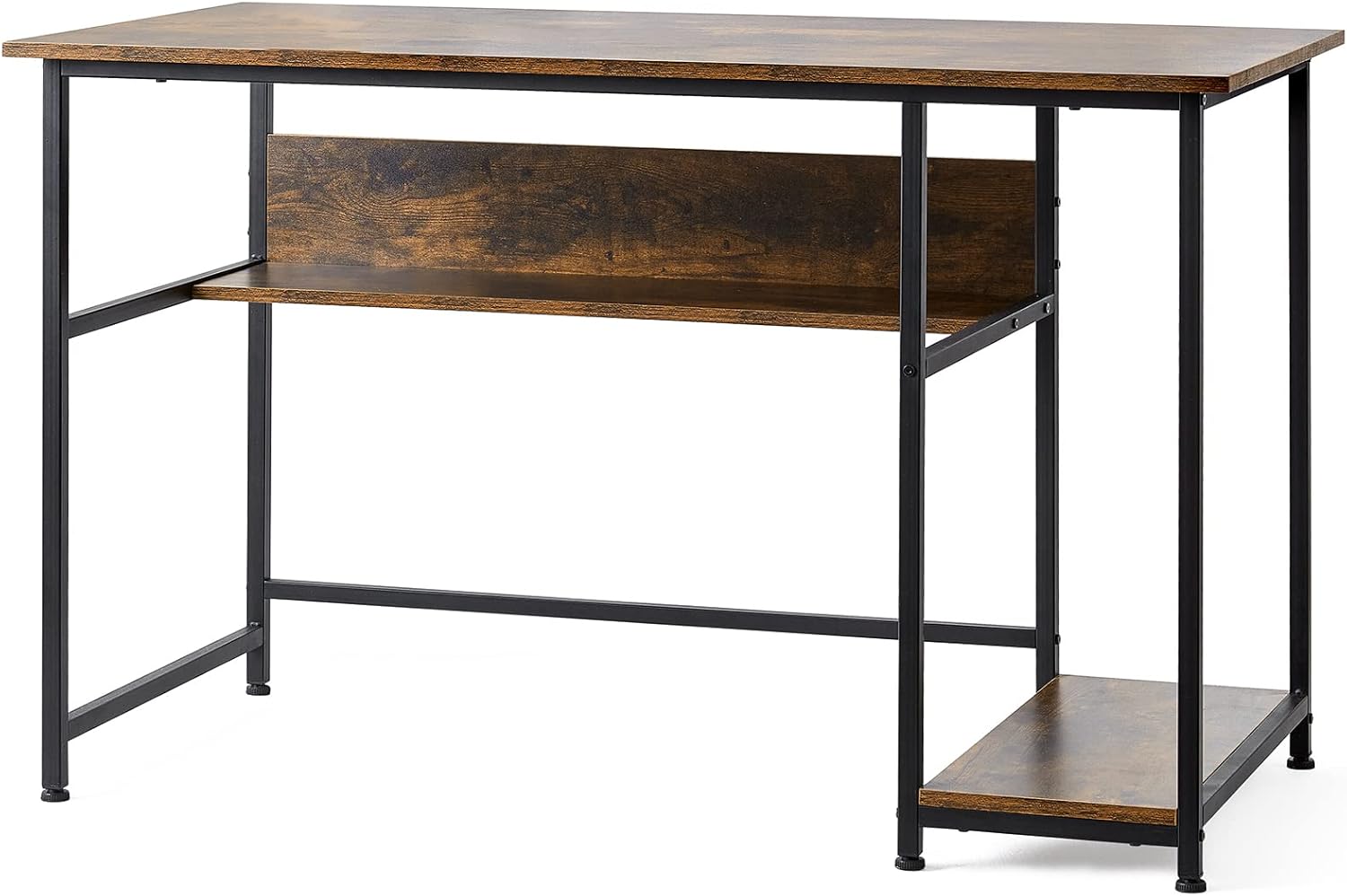 DormCo Suprima® Desk - Underneath Storage - Hickory Teak