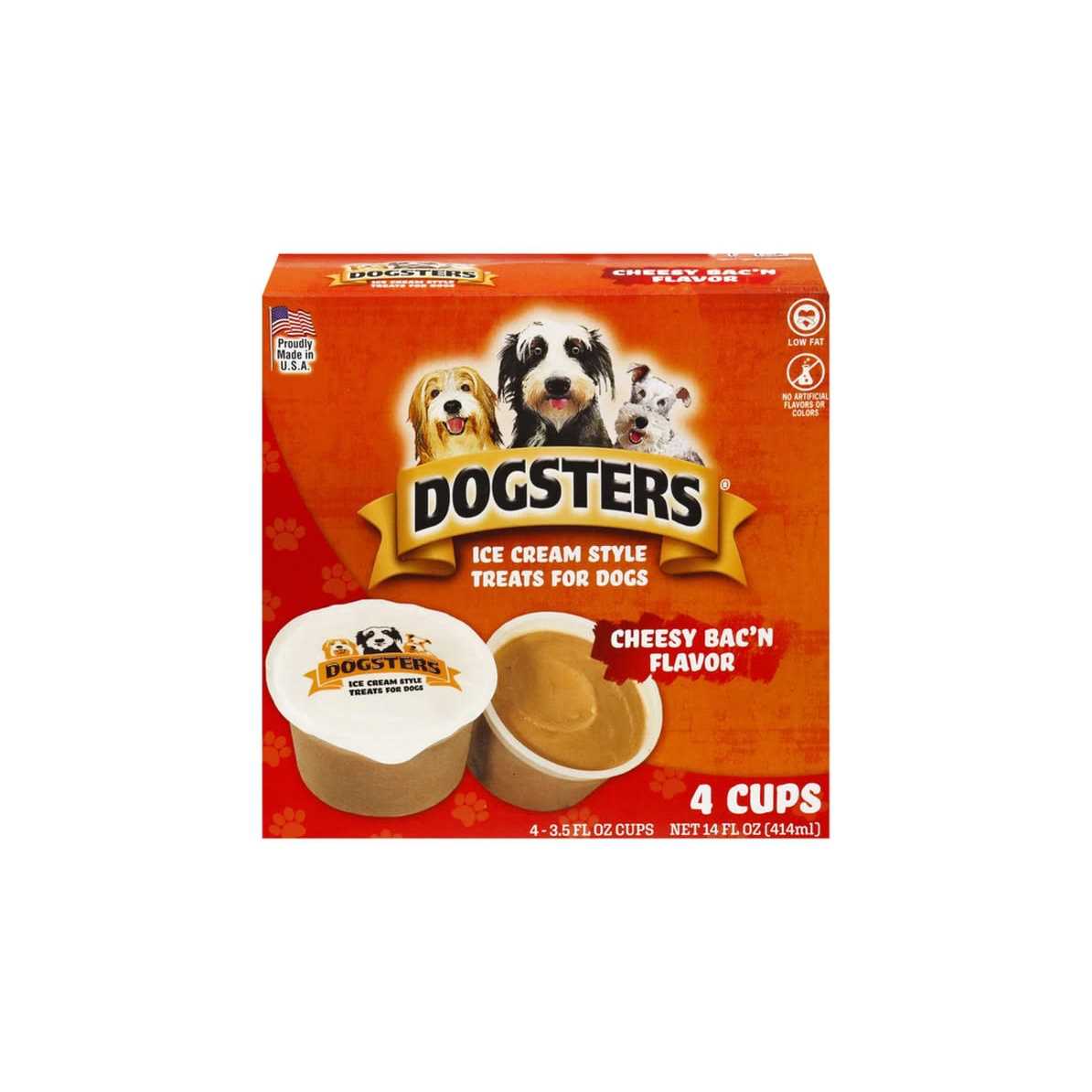 Dogsters Cheesy Bac'n Flavor Ice Cream Style Treats for Dogs - Pet Supplies online store