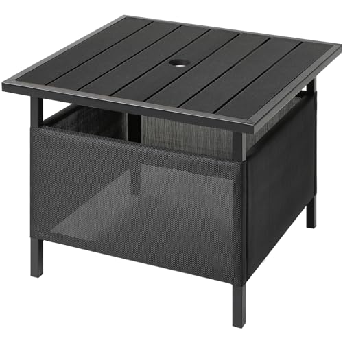 LZRS Double Adirondack Side Table, OUTDOOR SIDE TABLES, End Tables for Patio, Backyard,Pool, Indoor Companion, Easy Maintenance & Weather Resistant(GRAY MIXTURE)