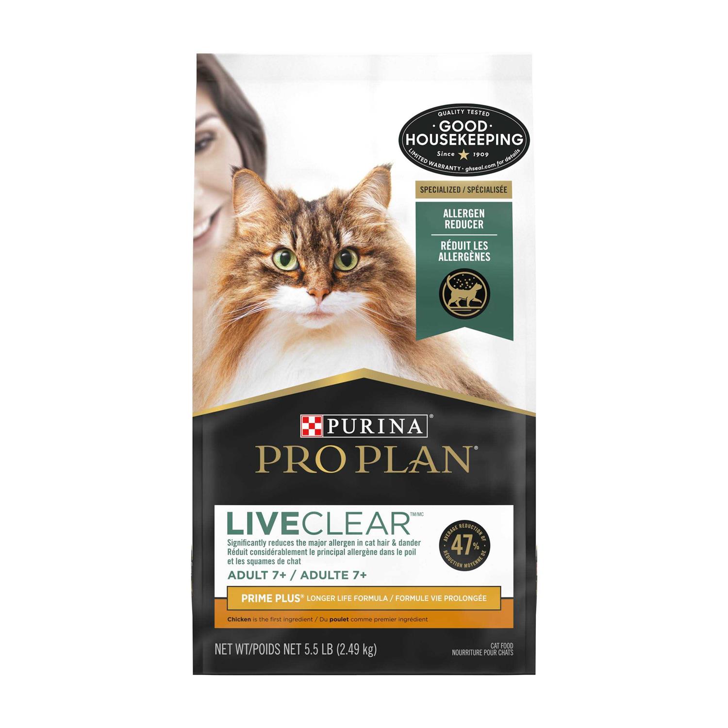 Purina Pro Plan LIVECLEAR Senior Adult Prime Plus Longer Life Formula Cat Food - Pet Supplies online store