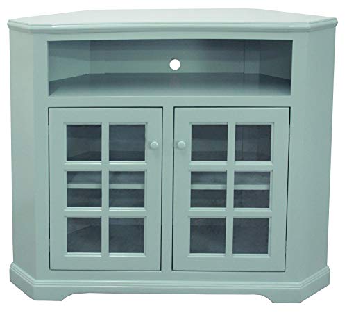 American Heartland Poplar Tall Curve Corner TV Stand in Green