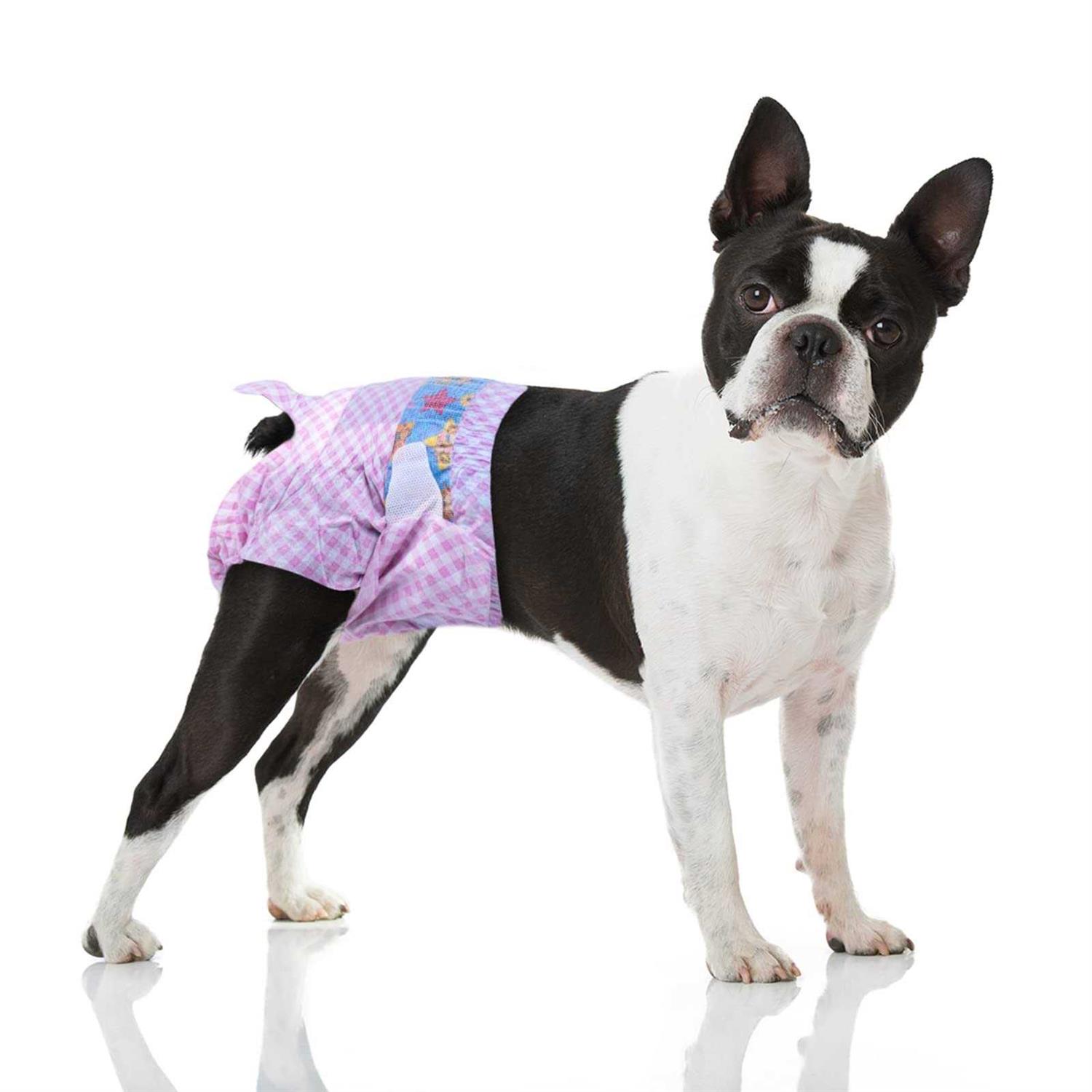 Flying Paws Disposable Female Dog Diapers, Puppy Diapers with Adjustable Elastic Waistline for Female Dog or Cat in Heat - Pet Supplies online store
