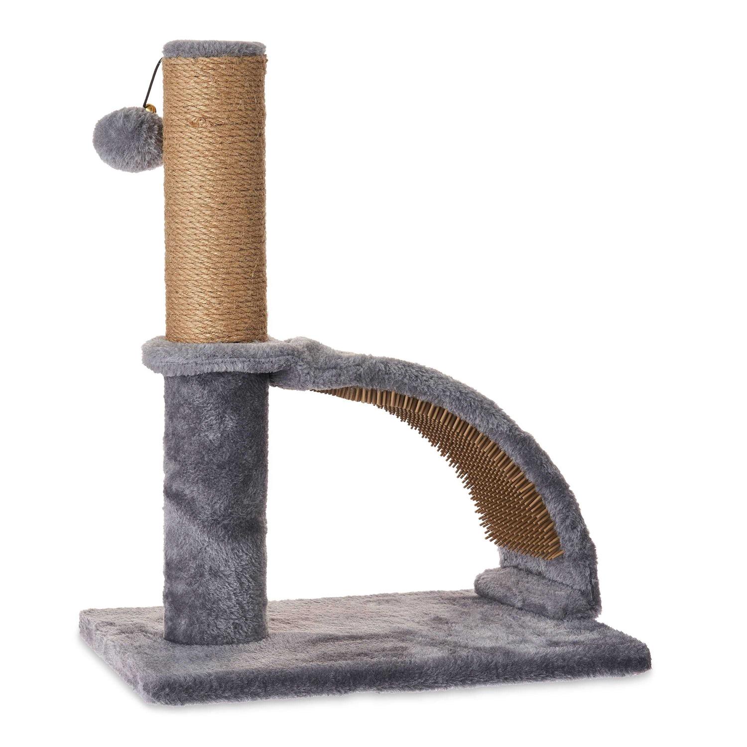 Vibrant Life Deluxe Jute Cat Scratching Post with Arch Rubber Massager - Pet Supplies online store
