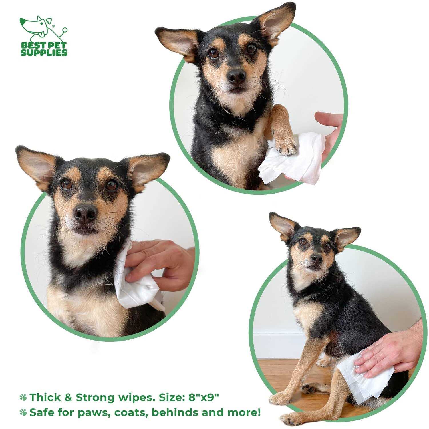 Best Pet Supplies Pet Grooming Wipes for Dogs & Cats, 400 Pack, Plant-Based Deodorizer for Coats & Dry, Itchy, or Sensitive Skin - Pet Supplies online store
