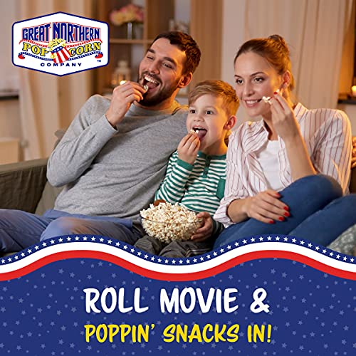 Lincoln Popcorn Machine - 8oz Popper with Stainless-Steel Kettle, Reject Kernel Tray, Warming Light and Accessories by Great Northern Popcorn (Black)