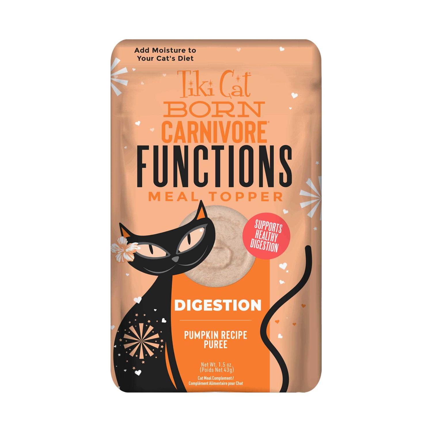 Tiki Cat Born Carnivore Functional Pumpkin Recipe Puree Digestion Meal Topper - Pet Supplies online store