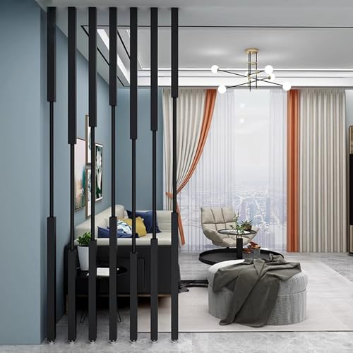 240 230 220 210 200 190 180 170 160 150 140 130 120 110 100 90 80 70 Cm Tall Partitions Room Dividers 7 Pcs, Office Kids Bedroom Cubicle Roomdivider/Modern Chinese Privacy Screens, Iron (Color : 7 p