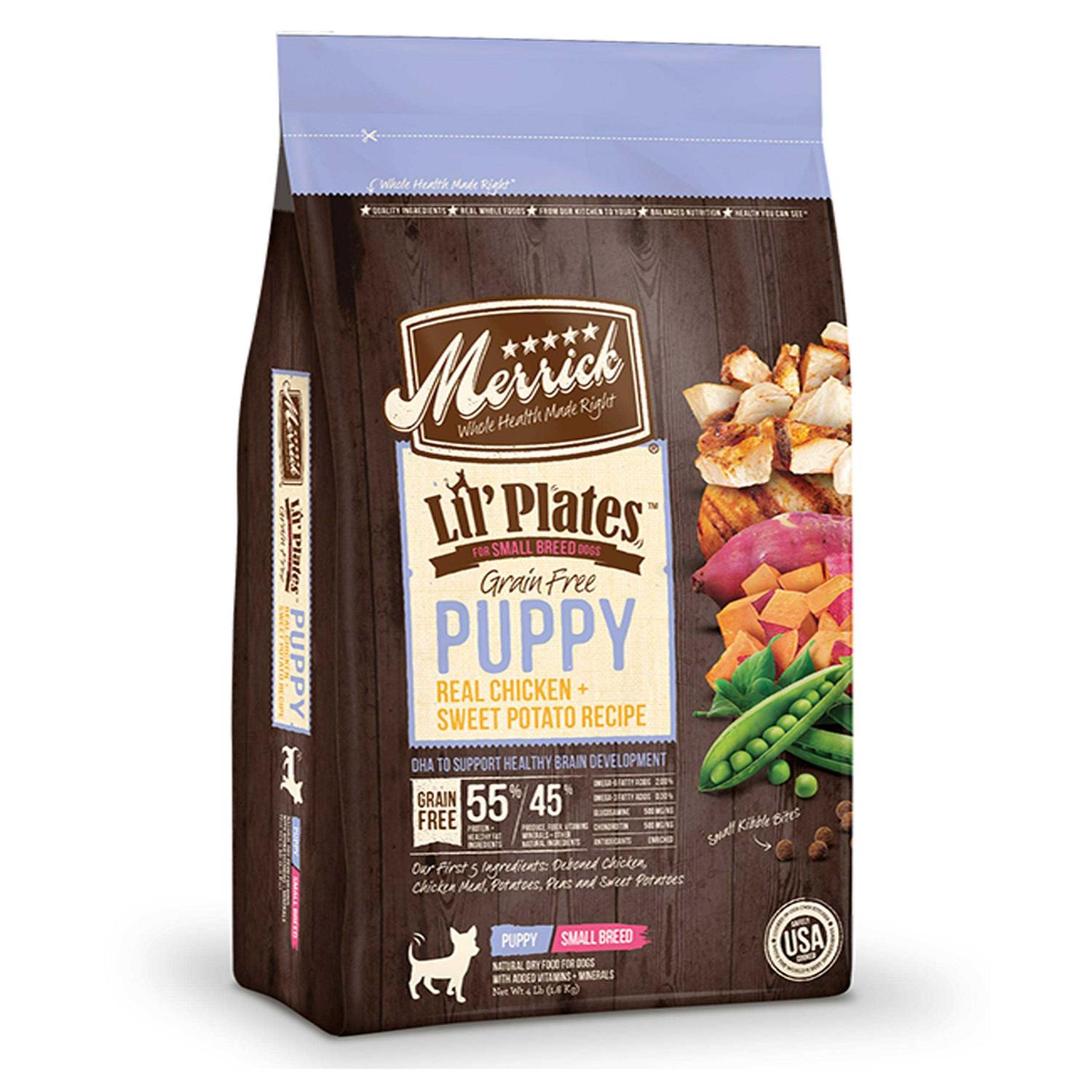 Merrick Lil' Plates Grain Free Puppy Small Breed Real Chicken & Sweet Potato Dry Dog Food - Pet Supplies online store