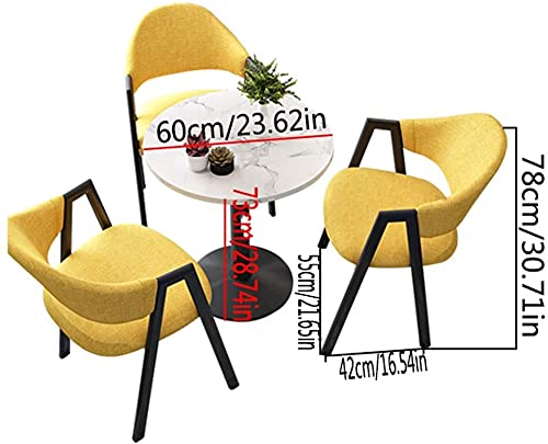 Dining Set for Small Spaces Kitchen Reception Small Round Table Tea Shop Business Negotiation Meeting Room Cafe Sales Family Living Room Kitchen Lounge Table (Dark Gray)