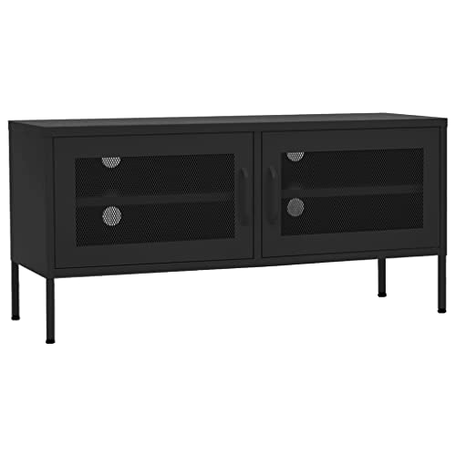 Industrial TV Stand, TV Console Table for Living Room,Sofa Table for Entryway,Media Entertainment Center, TV Cabinet Navy Blue 41.3
