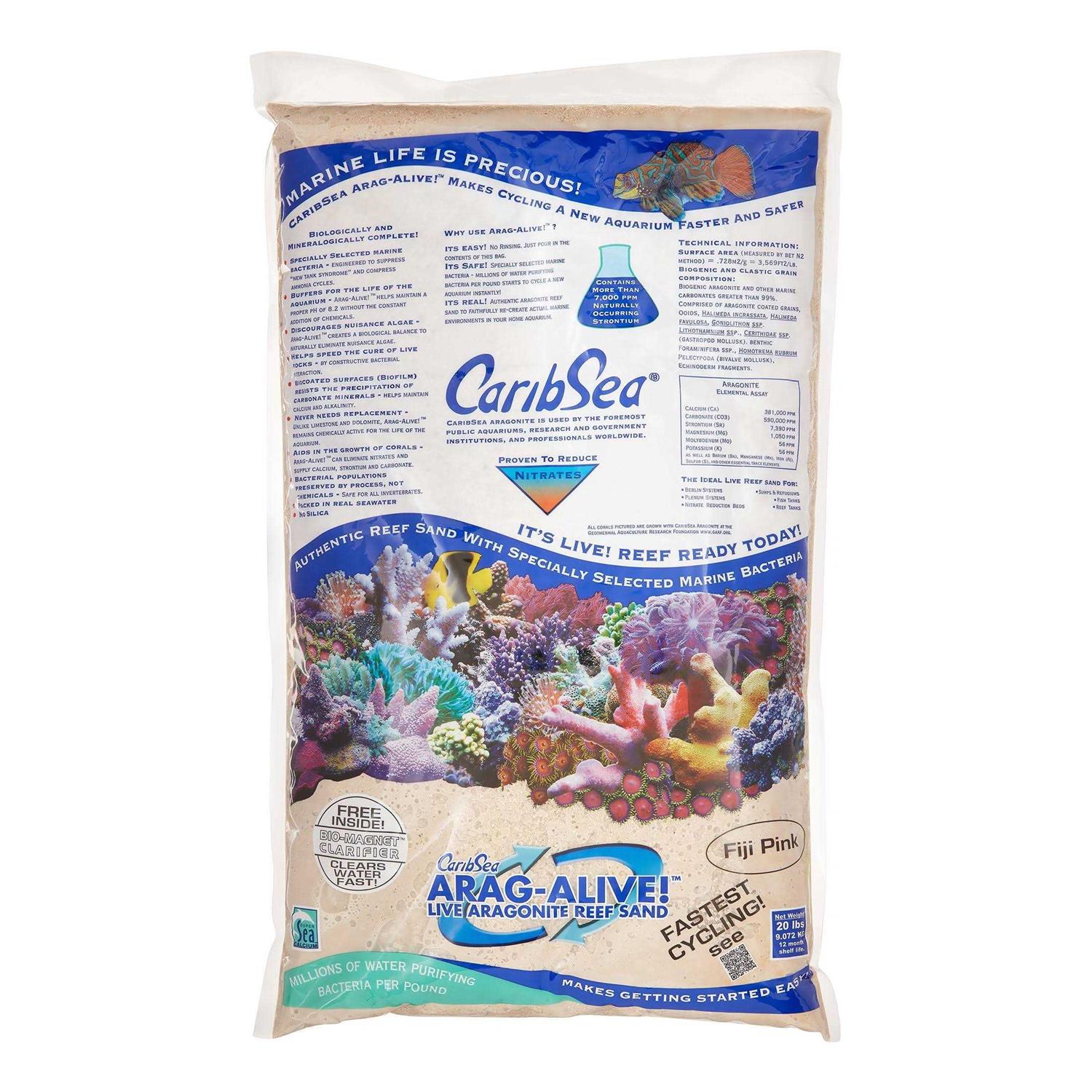 CaribSea Arag Alive Fiji Pink Sand - Pet Supplies online store