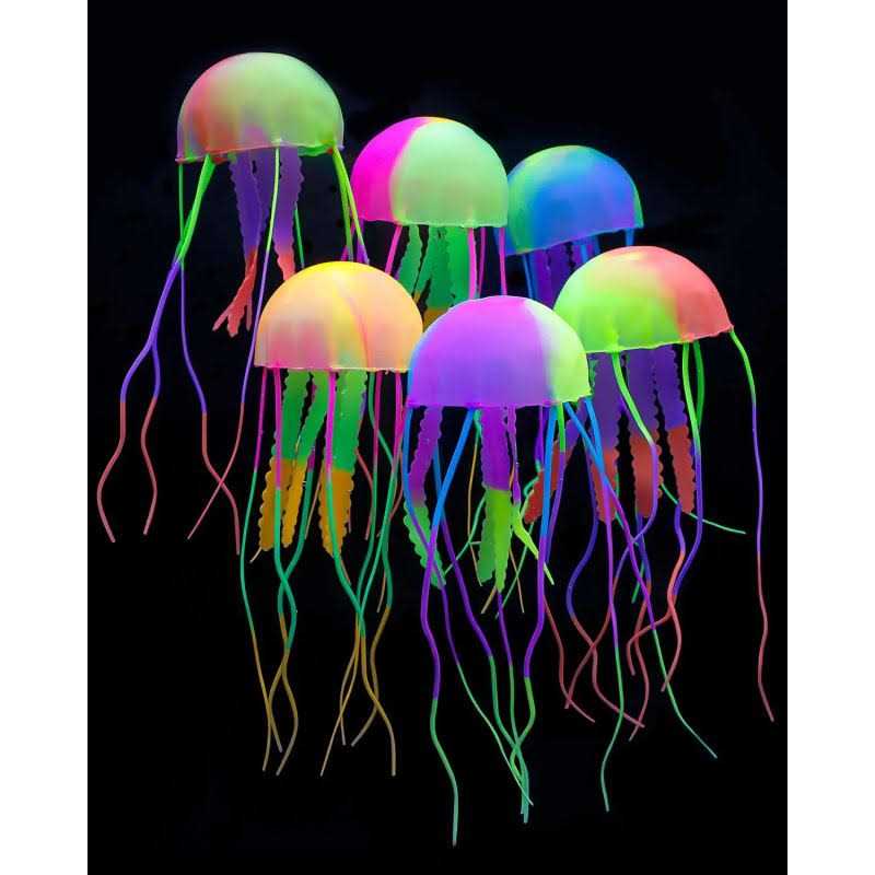 Uniclife 6 Pcs Glowing Jellyfish Ornament Decoration for Aquarium Fish Tank - Pet Supplies online store