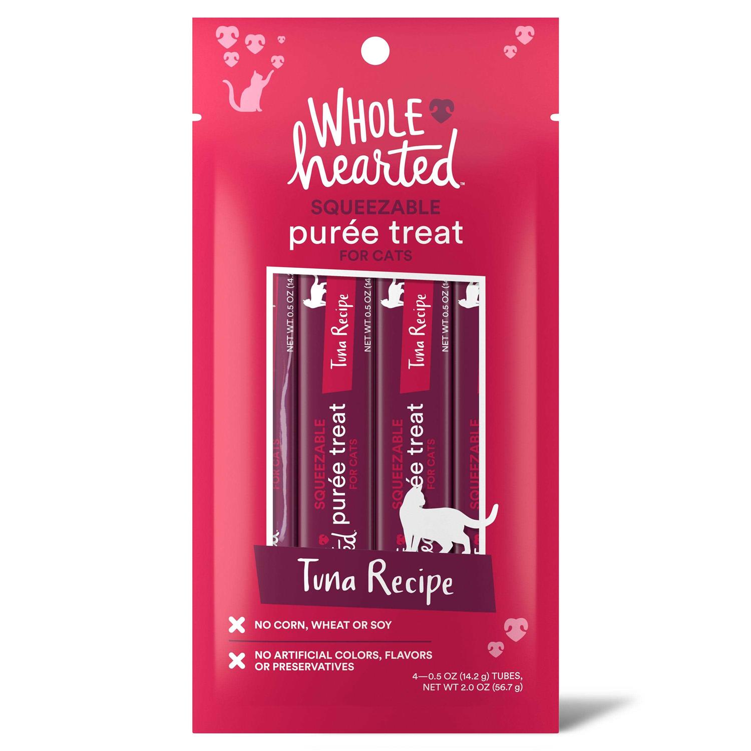 WholeHearted Tuna Recipe Puree Squeezable Cat Treats - Pet Supplies online store