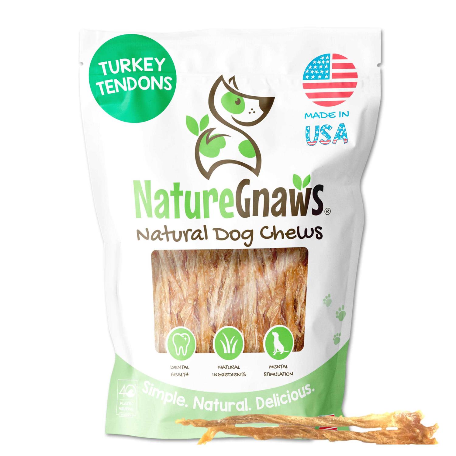 Nature Gnaws Turkey Tendons for Dogs Premium Natural Chew Treats - Pet Supplies online store
