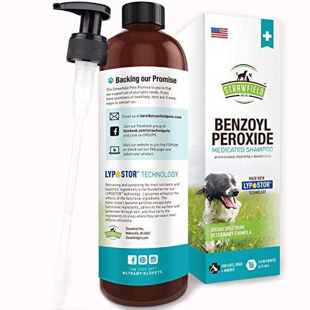 Strawfield Pets Benzoyl Peroxide Shampoo for Dogs & Cats - Pet Supplies online store
