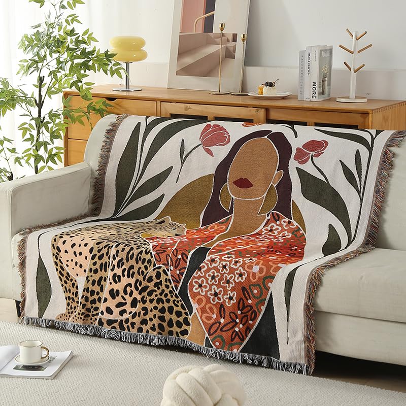 Southwest Boho Throw Blankets Aztec Bohemian Decorative Throw Blanket for Couch Chair Sofa Bed Outdoor Beach Travel 51