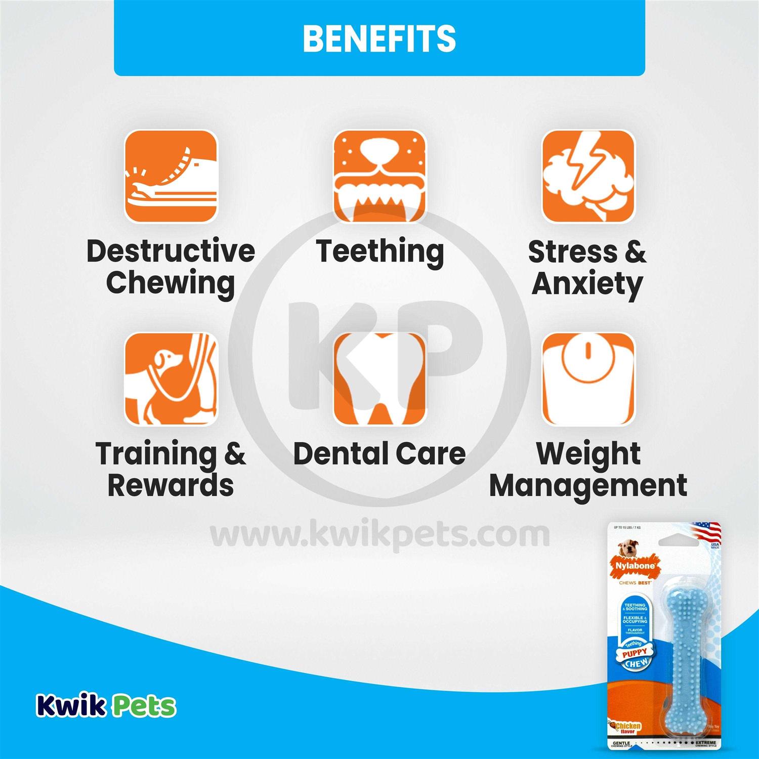 Nylabone Puppy Dental Chew Toy - Pet Supplies online store