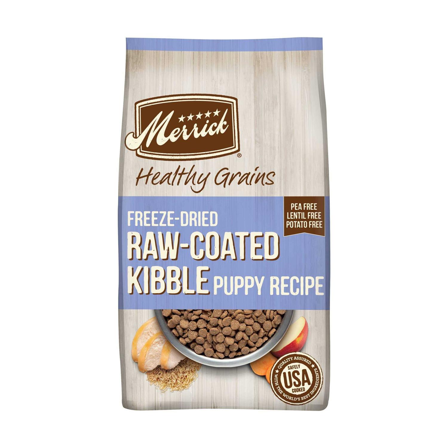 Merrick Healthy Grains Freeze Dried Raw Coated Kibble Dry Dog Food Puppy Recipe - Pet Supplies online store