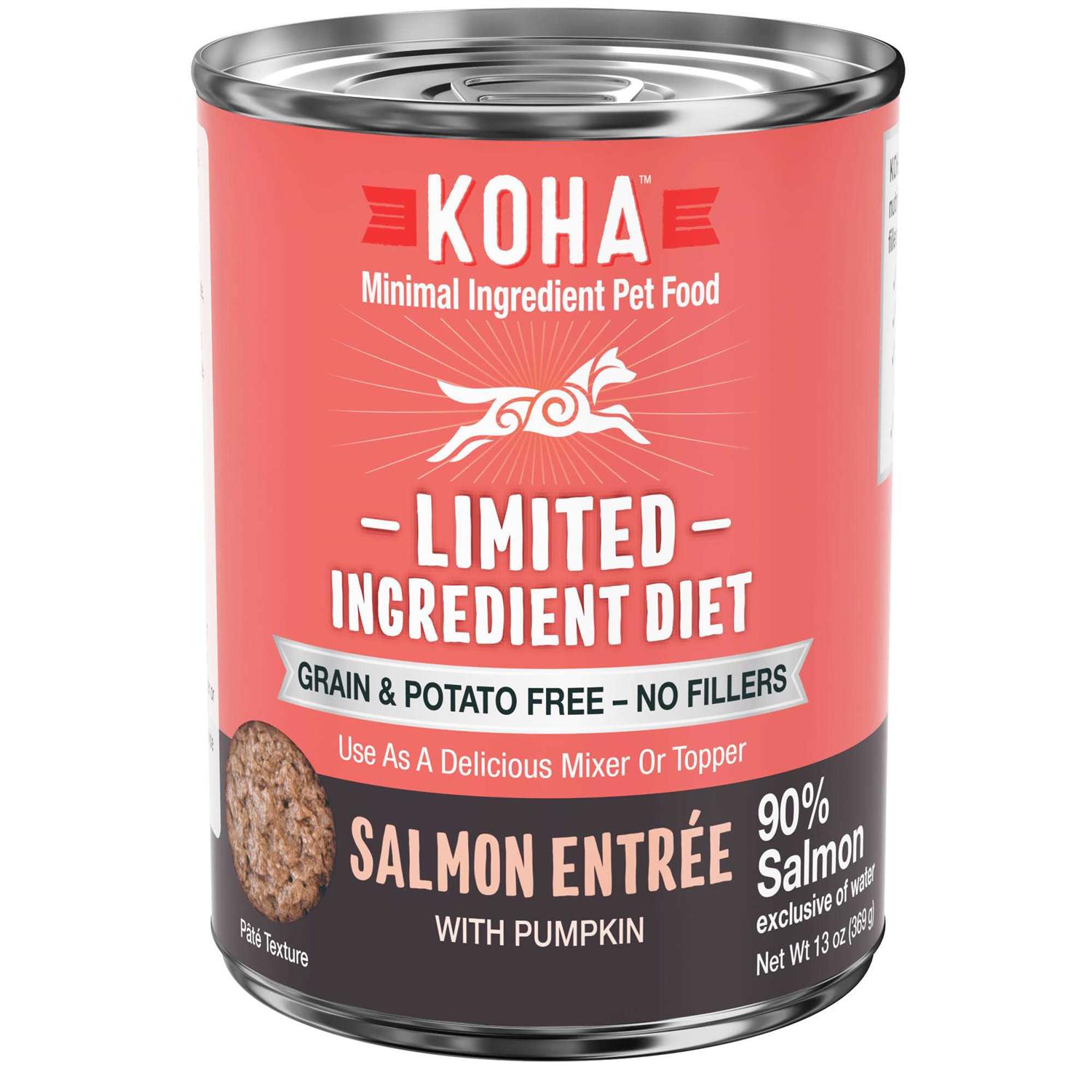 Koha Grain & Potato Free Limited Ingredient Diet Salmon Entree with Pumpkin Canned Dog Food - Pet Supplies online store