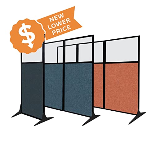 Versare Office Workstation Screen | Portable Wall Divider | Modern Cubicle | Freestanding Privacy Screen | Flexible Work Space | 1 Panel | 33