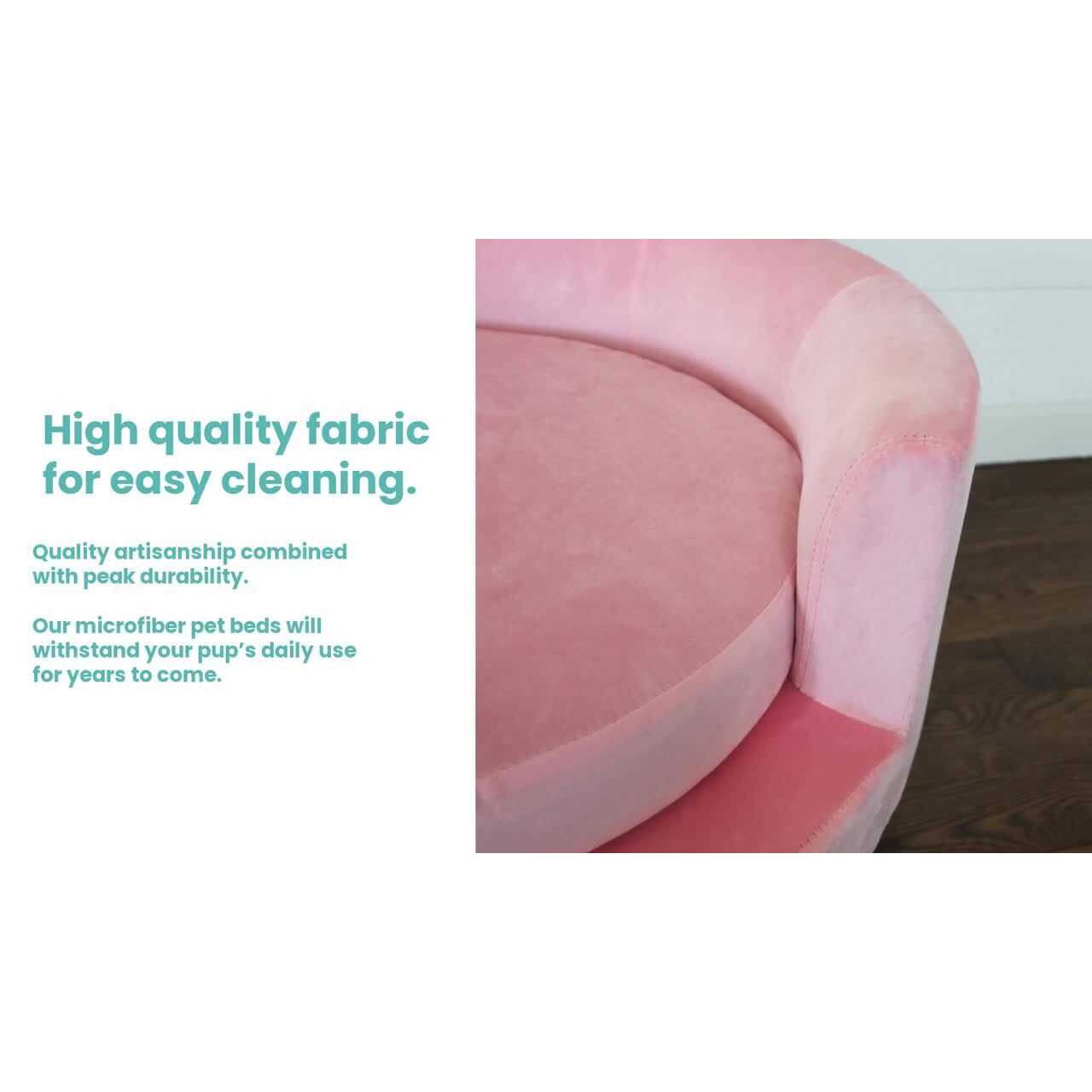 Critter Sitters 28-in. Elegant Faux-Velvet Circular Pet Bed for Small to Medium-Sized Dogs and Cats - Pet Supplies online store