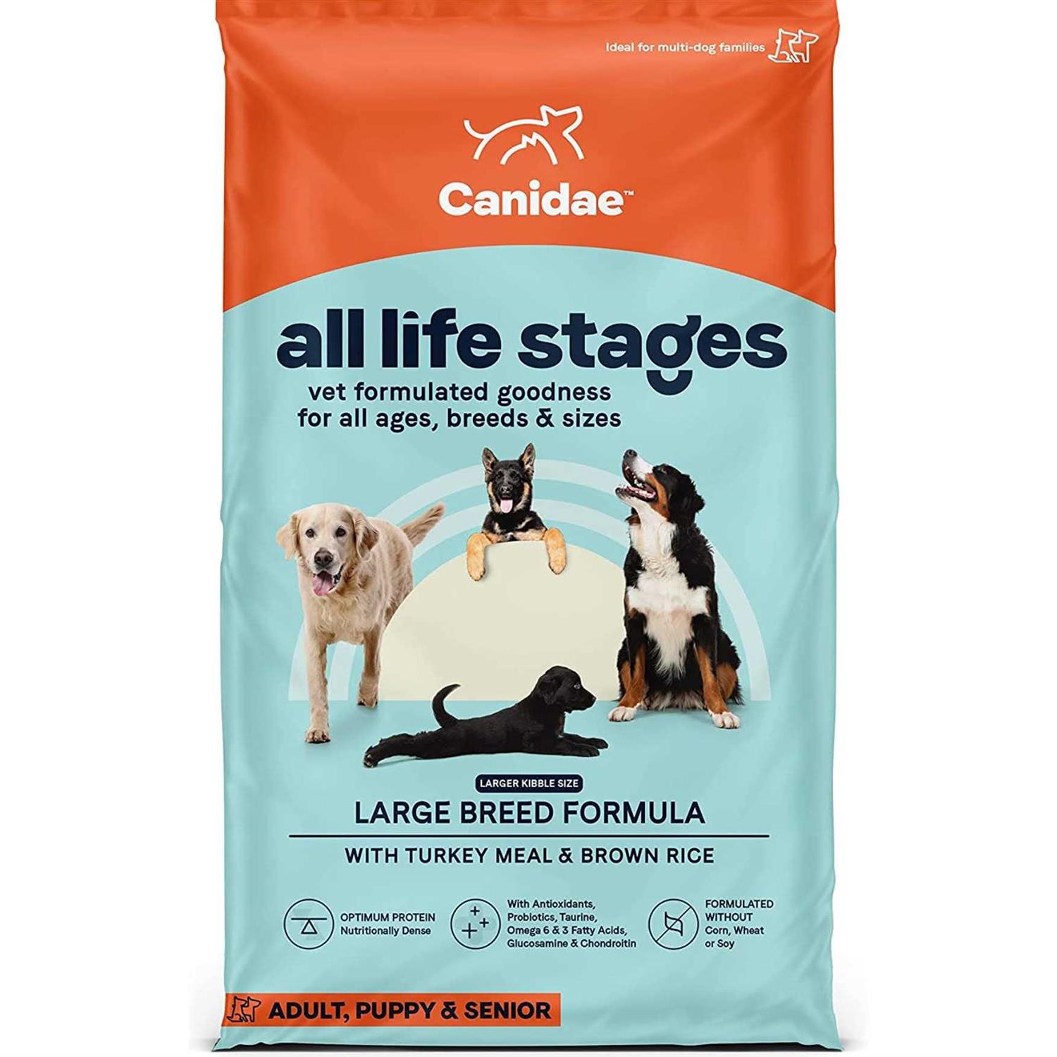Canidae All Life Stages Large Breed Dog Dry Food Turkey Meal Brown Rice Formula - Pet Supplies online store