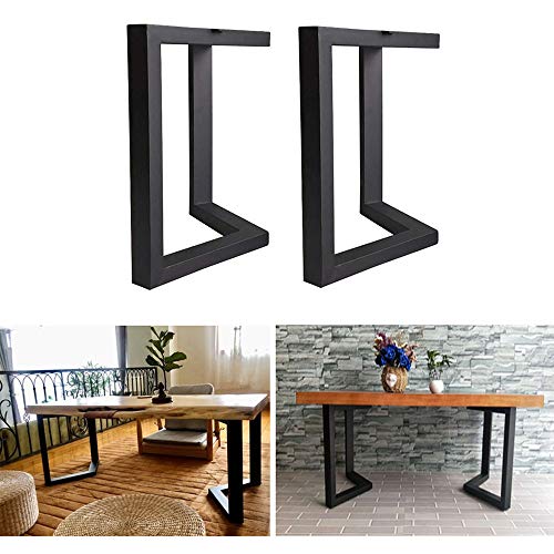 Industrial Coffee Table Legs, Gold/Black Metal Table Legs for Dining Table/Desk/Bench, DIY Replacement Leg, Heavy Duty, W20 x H18inch, W20 x H28inch