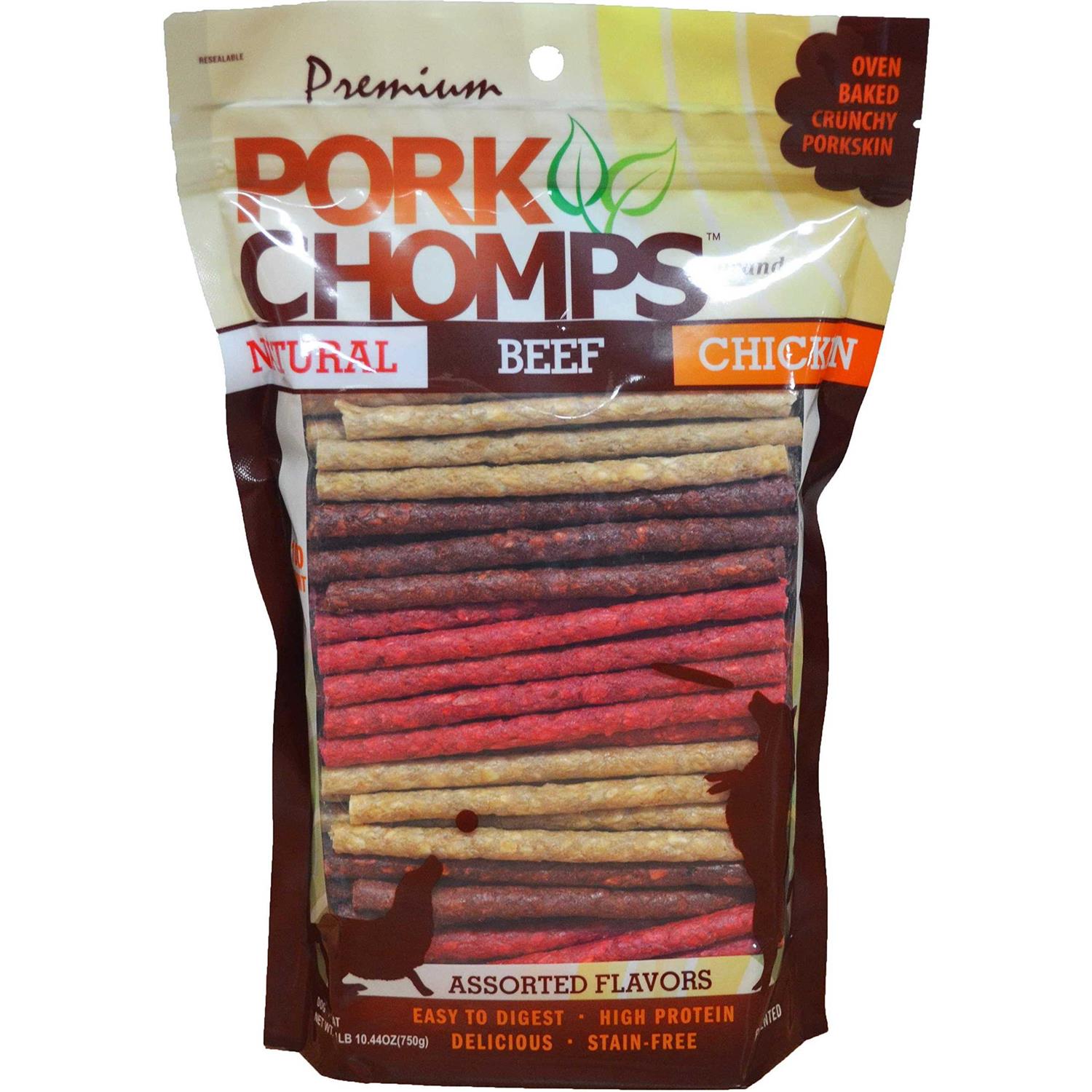 Pork Chomps Munchy Sticks Dog Treat Assorted Flavors - Pet Supplies online store