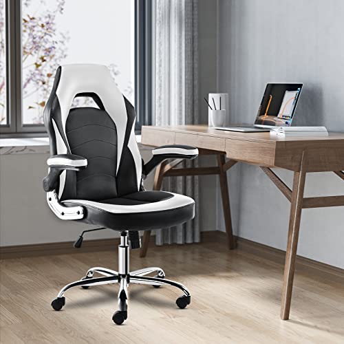 OLIXIS Gaming Office PU Leather Executive Swivel Computer Desk Chair, Dark Red