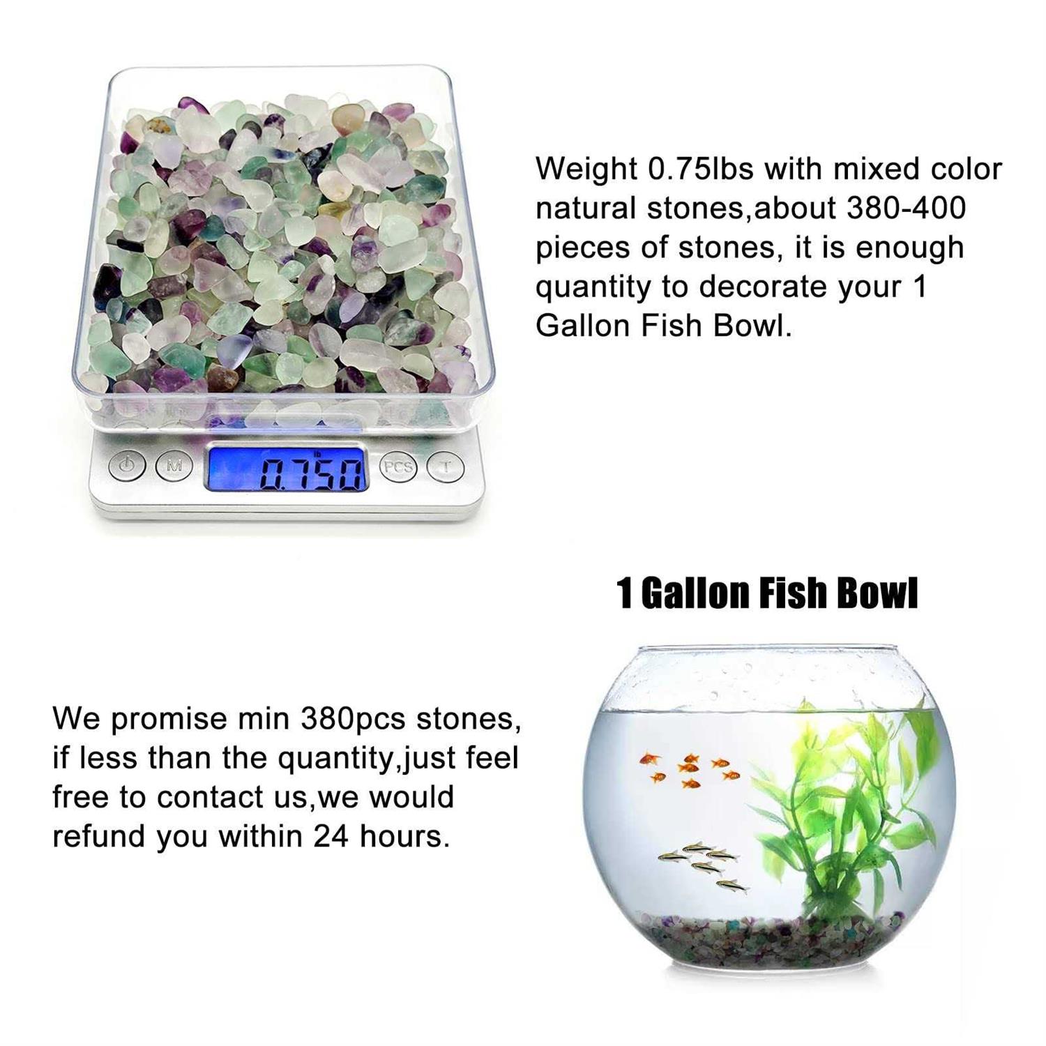 Aquarium Gravel,Natural Mutilcolor Fluorite Decorative Crystal Pebbles-Rose Stones - Pet Supplies online store