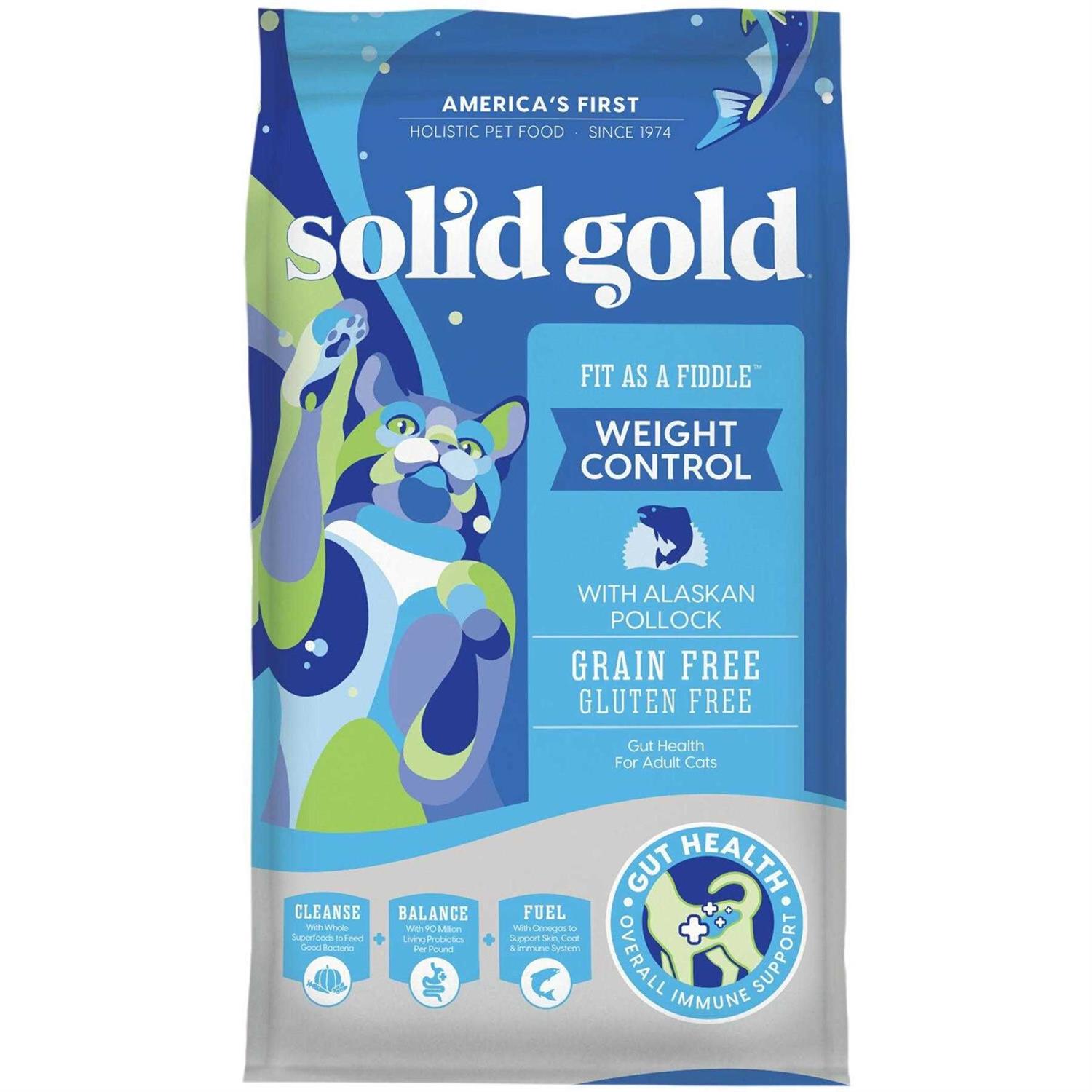Solid Gold Fit as a Fiddle Grain-Free Alaskan Pollock Dry Cat Food - Pet Supplies online store