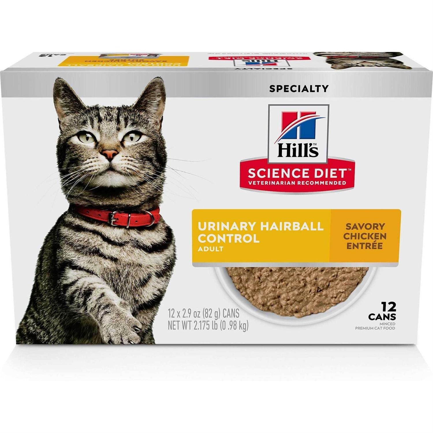 Science Diet Urinary & Hairball Control Canned Adult Cat Canned Food - Pet Supplies online store