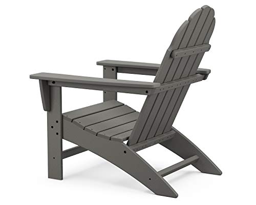 POLYWOOD Vineyard 3-Piece Adirondack Chair Set with Side Table, Navy Blue