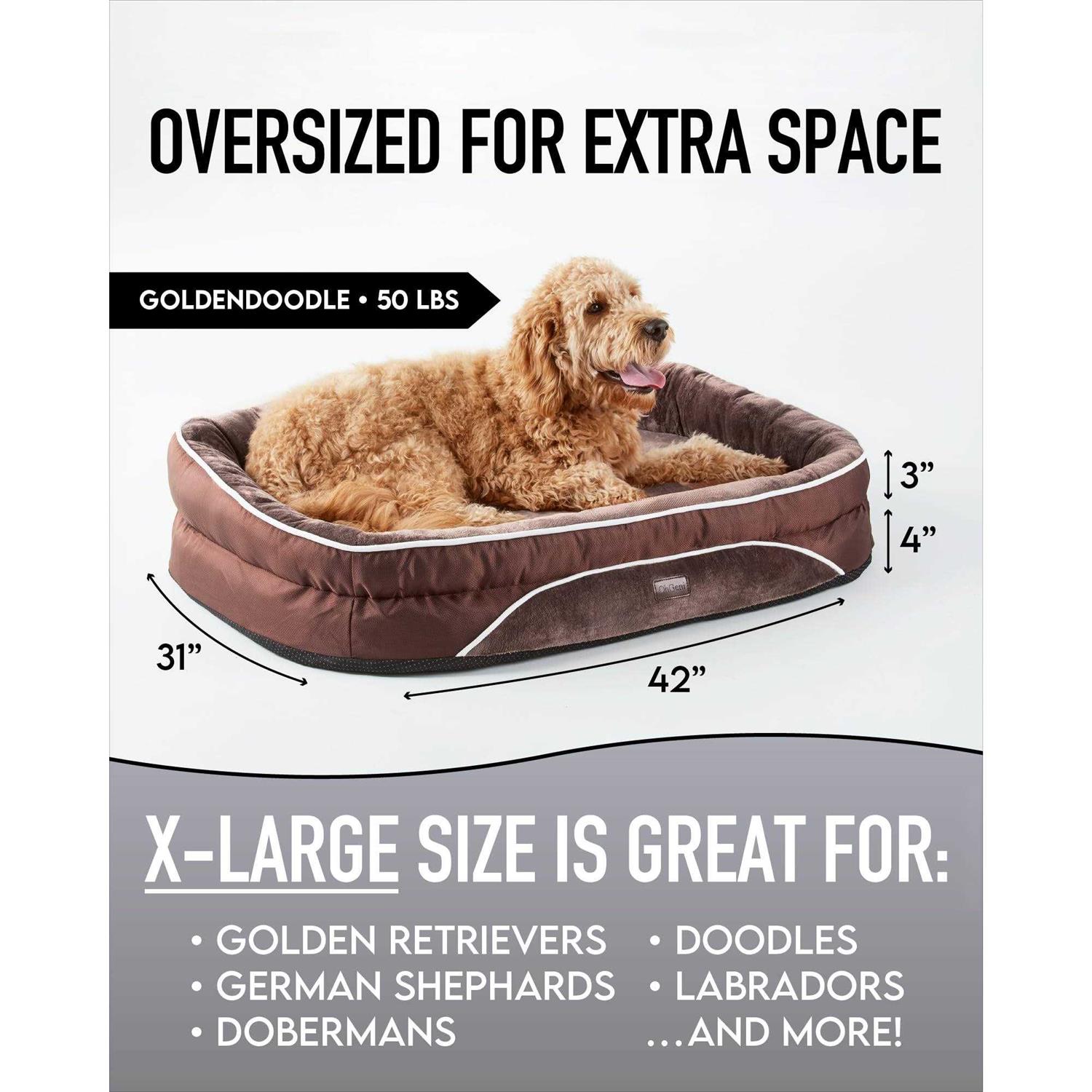 Ohgeni Orthopedic Dog Bed for Large Dogs, Oversized Couch Design with Egg Foam Support, Removable, Machine Washable Plush Cover and Non-slip Bottom - Pet Supplies online store