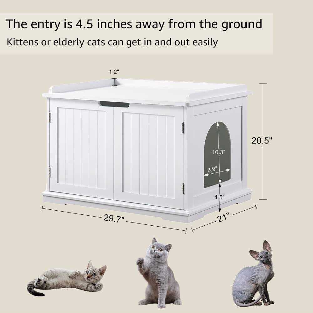 Unipaws Cat Washroom Bench Litter Box Cover - Pet Supplies online store