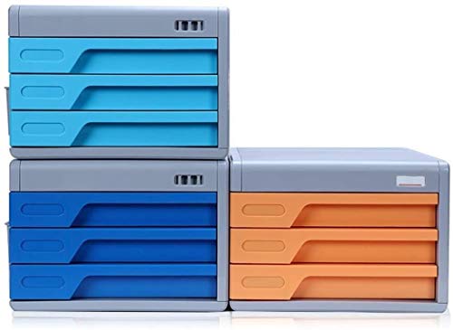 File Cabinets File Holder Excellent Low Temperature Impact Resistance Simple Multi-Function Lock Data Drawer Office Plastic Home Office Niture (Blue)