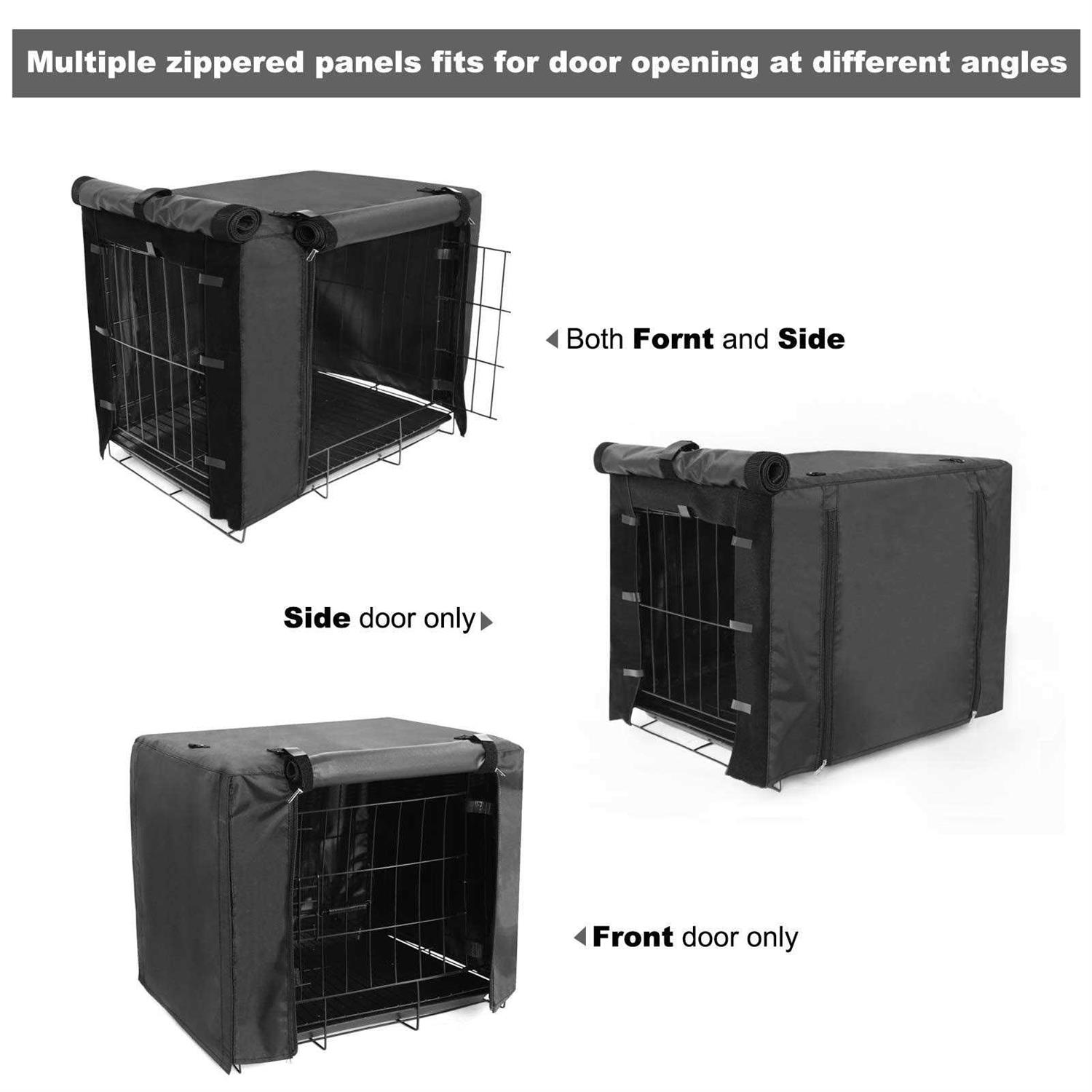 Durable Dog Crate Cover Double Door for Large pet Kennel Covers Universal Fit 36 42 48 inches Wire Dog Crate - Pet Supplies online store