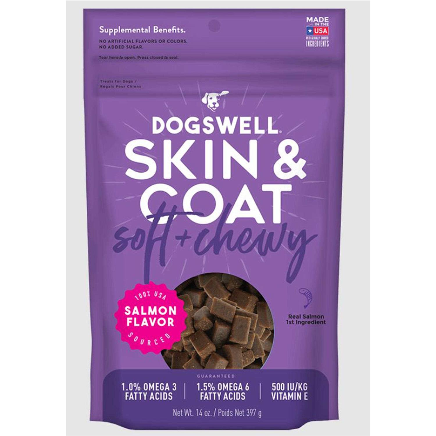 Dogswell Skin & Coat Dog Treats Soft & Chewy Salmon - Pet Supplies online store