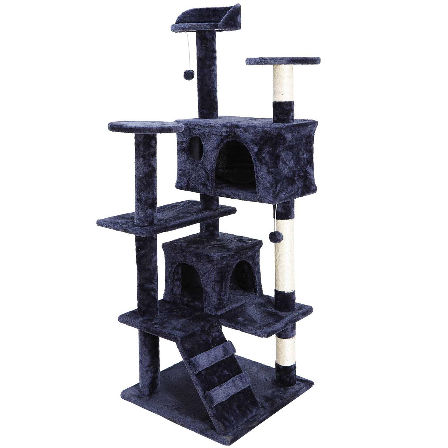 ZENY 53 Cat Tree Multi-Levels Condos Scratching Post Tower Play House - Pet Supplies online store
