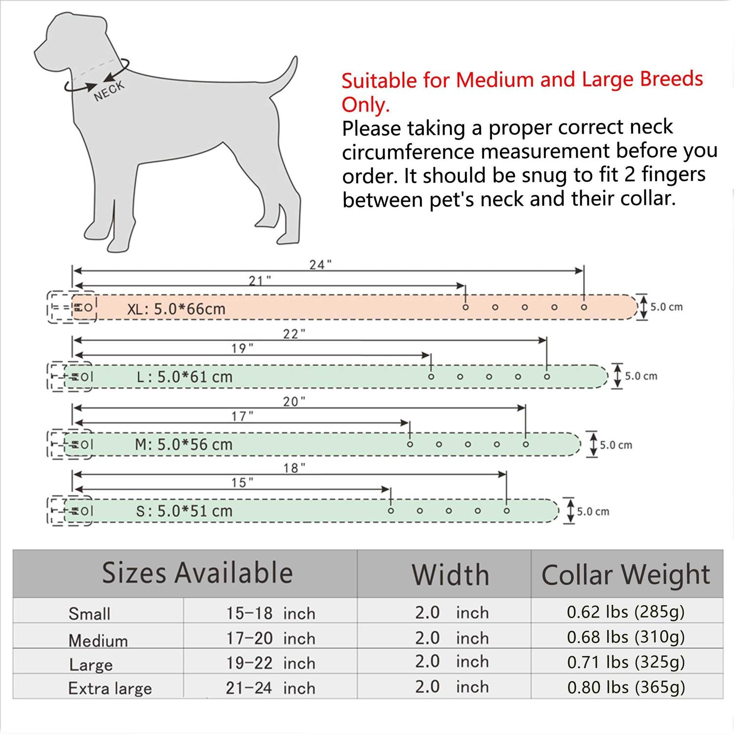 Berry Pet Sharp Spiked Studded Dog Collar Stylish Leather Dog Collars 2 Inch in Width Fit for Medium & Large Dogs - Pet Supplies online store