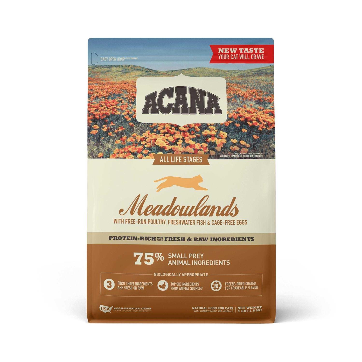 Acana Meadowlands Dry Cat Food - Pet Supplies online store