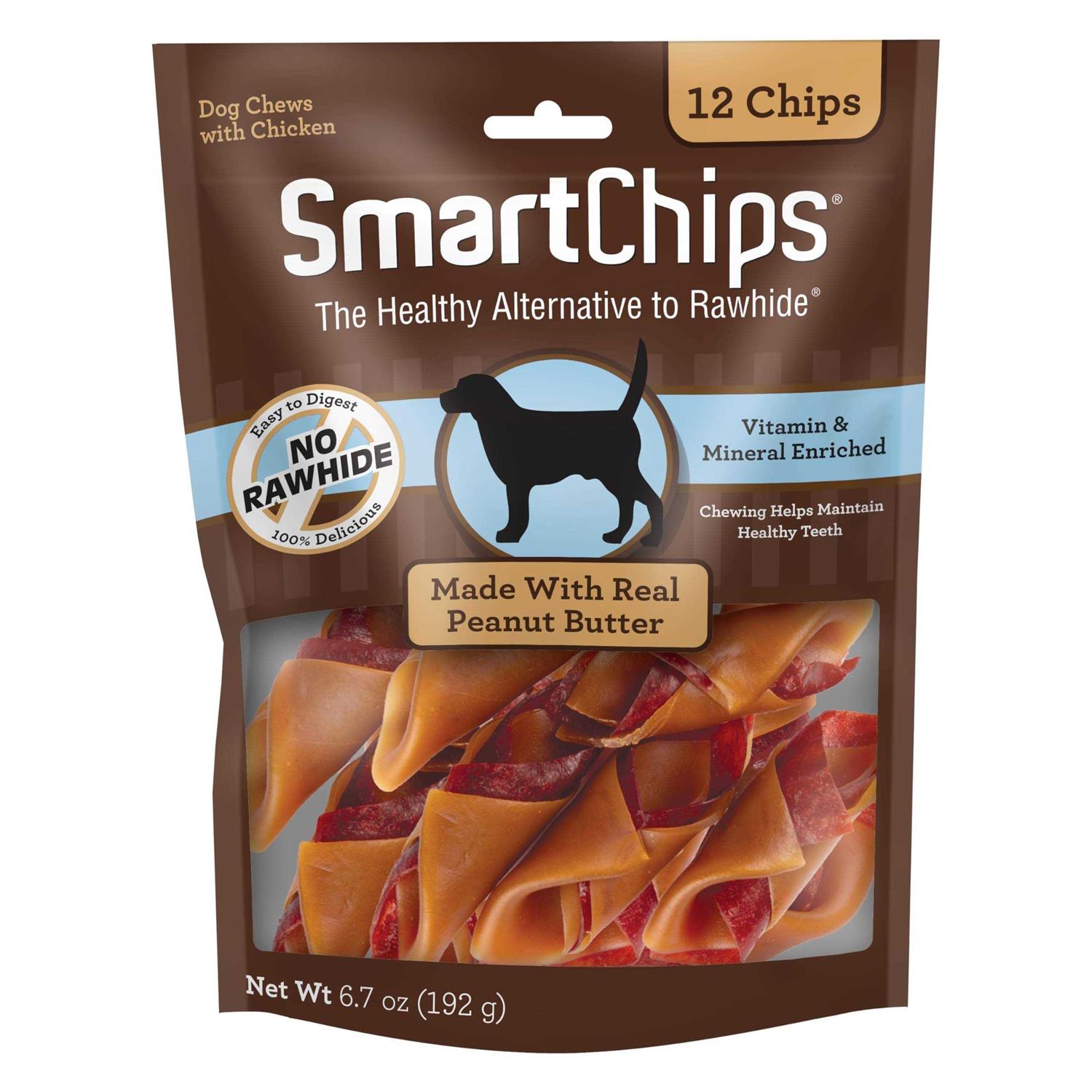 SmartBones SmartChips Peanut Flavored Dog Chews - Pet Supplies online store