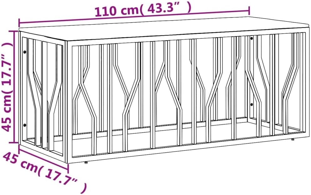 Modern Coffee Table with Storage, Farmhouse Coffee Tables, Space Saving Living Room Tables Silver Stainless Steel and Solid Wood Acacia