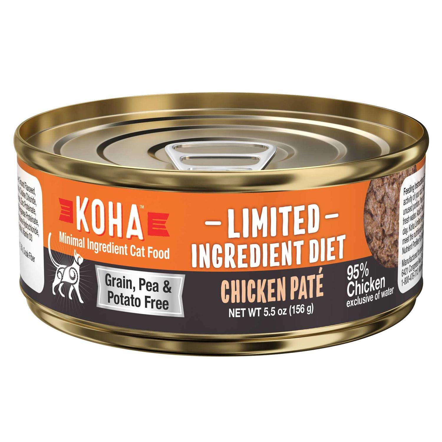 KOHA Grain & Potato Free Limited Ingredient Diet Chicken Pate Canned Cat Food - Pet Supplies online store