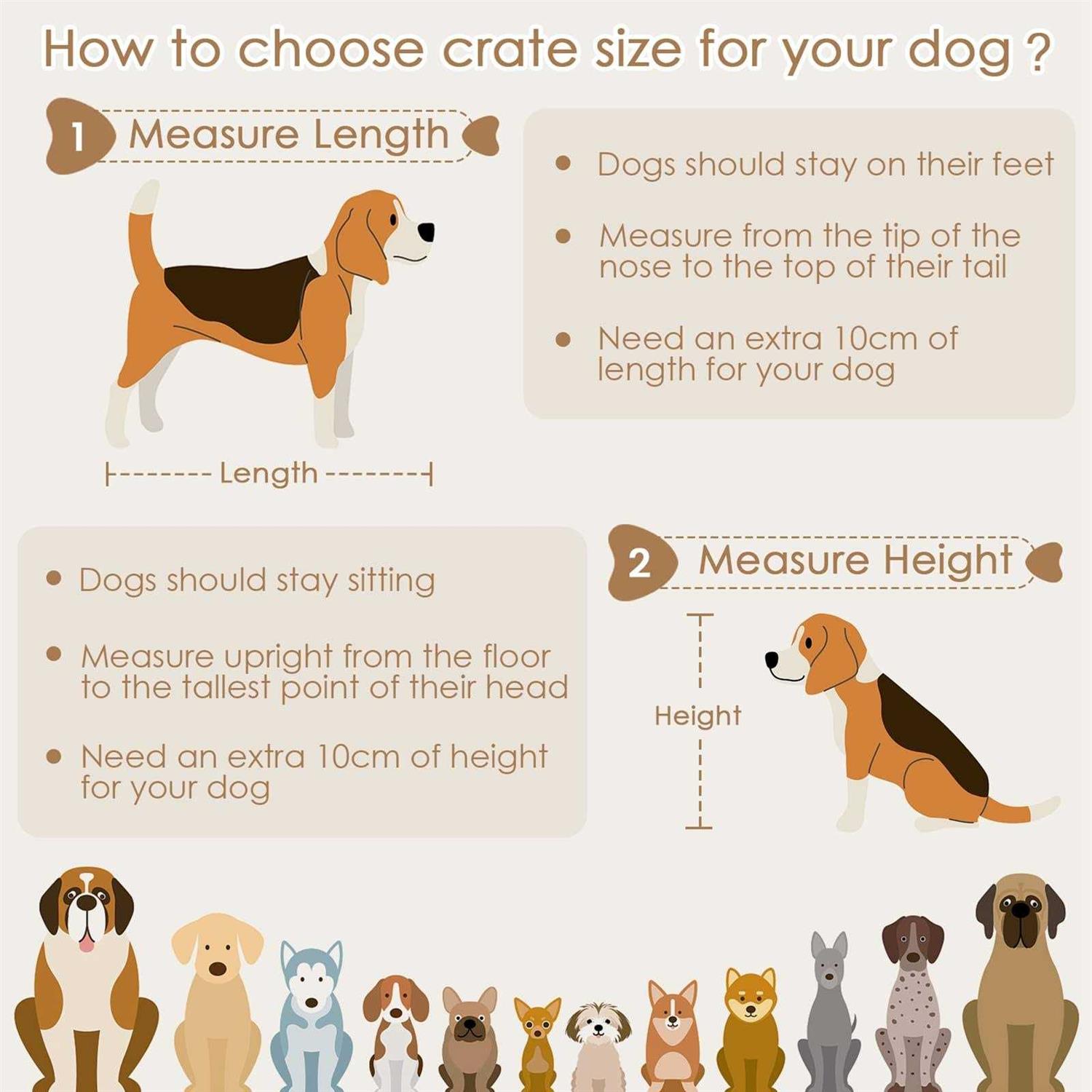 Saudism Dog Crate Furniture Dog Kennel Indoor Wood Dog Cage Table with Drawers Storage - Pet Supplies online store